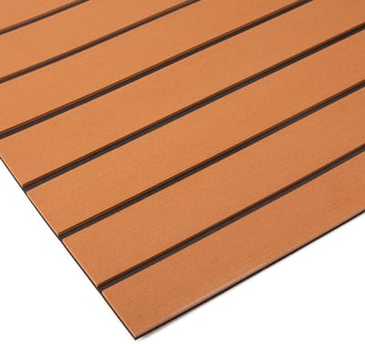 Rubbermagazijn - Eva foam teak - bruin/zwart - 1200x1200 - Dikte 6mm - Antislip vloer voor boot