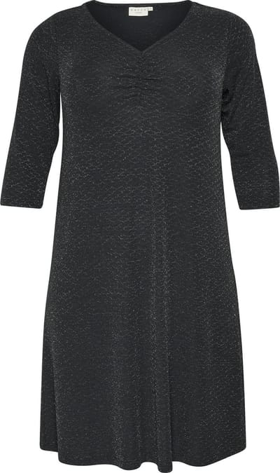 Kaffe Curve KCellia Dames Jurk -Black Glitter Jersey