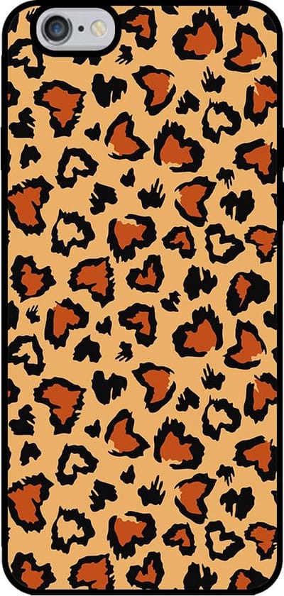 Smartphonica Telefoonhoesje voor iPhone 6/6s met tijgerprint - backcover met panterprint - Bruin geschikt voor iPhone 6/6s