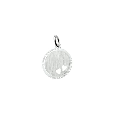 zilver gerhodineerd graveerhanger hartjes gediamanteerd 1321700
