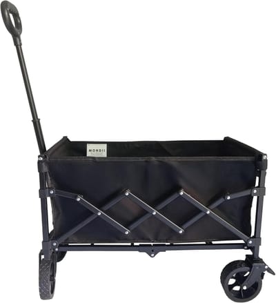 Opvouwbare Campingwagen met Verstelbare Handgreep - Transportwagen tot 80 kg, Geschikt voor Tuin en Outdoor Activiteiten