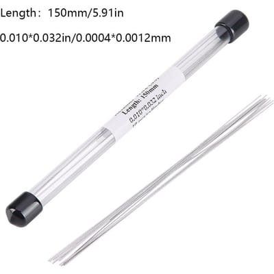 10 Pièces Fils de Rétention Linguale Orthodontique Dentaire Plat Droit Torsadé Acier Inoxydable 15 cm Matériaux de Dentisterie