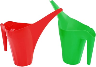 Plastic Gieter - Waterkan Planten - Planten Water Geven - Lange Precisie Uitloop - 2 Liter - Rood en Groen