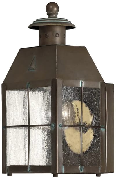 Hinkley LED Wand Buitenlamp Nantucket | 1X E27 Max 60W | IP44 | Dimbaar | Aged Brass