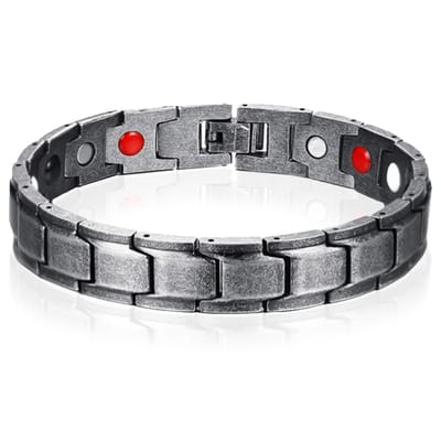 Magnetische heren armband Edelstaal Mendes Used Look