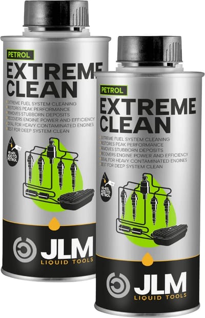 JLM Benzine Extreme Clean 2Pack (2x500ml) - Supersterke alles-in-1 reiniger voor de benzine auto - Bespaart op onderhoudskosten - Bespaart op brandstofkosten - Herstelt motorvermogen