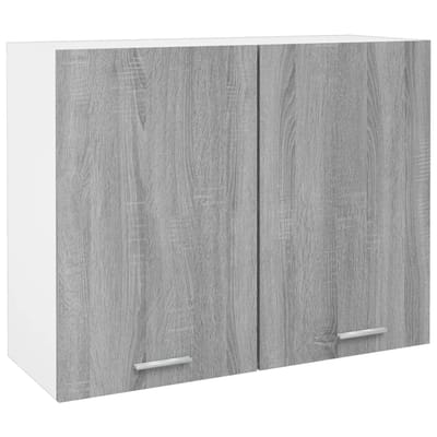 vidaXL - Bovenkast - Lyon - 80x31x60 - cm - bewerkt - hout - grijs - sonoma - eikenkleurig