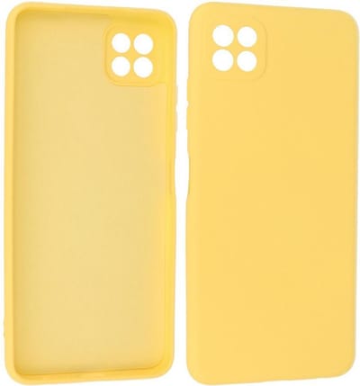 Hoesje Geschikt voor de Samsung Galaxy A22 5G - Fashion Color Backcover Telefoonhoesje - Geel