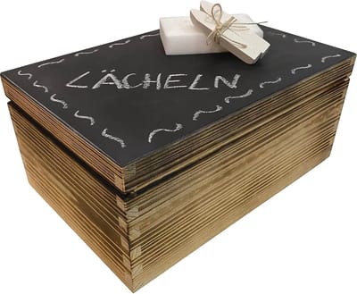 Houten Kist met Deksel - Grote Opbergdoos van Hout - 30 x 20 x 13 cm - Ideaal voor Speelgoed en Cadeaus