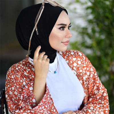 Mode Moslim Hijabmutsjes Effen Onderkap Vrouwen Sluier Modal Katoen Hijab Moslim Sjaal Tulbanden Hoofd Vrouwen Hijabs Hoed Islamitisch gray