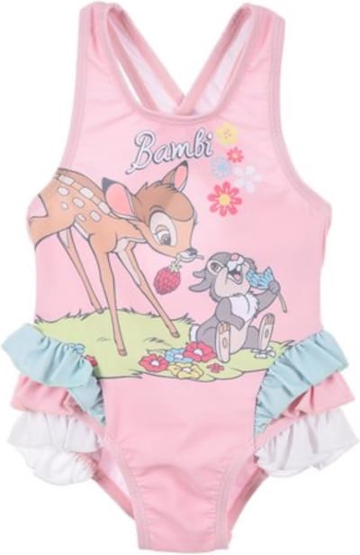 Disney Badpak / Zwempak - Bambi en Stampertje - Roze - Maat 74 (tot 12 maanden)