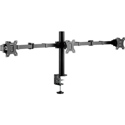 SpeaKa Professional SP-MM-230 Monitorbeugel Aantal monteerbare displays: 3 Display(s) 43,2 cm (17) - 68,6 cm (27) Zwart In hoogte verstelbaar,
