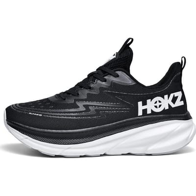 Nieuwe Hardloopschoenen voor Heren Lichtgewicht en Explosief Dunne Schokabsorberende Fitness en Casual Marathon Mesh Ademend Koppel Sportschoenen 39 black