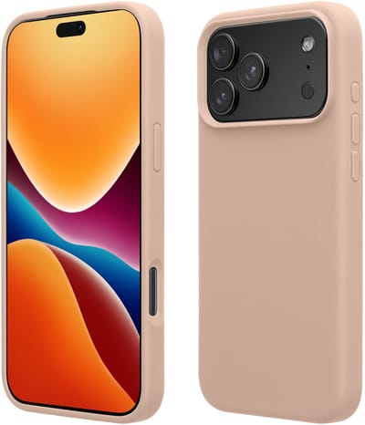 kwmobile telefoonhoesje geschikt voor Apple iPhone 17 Pro Max - Hoesje met siliconen coating - Smartphone case in kokosmelk