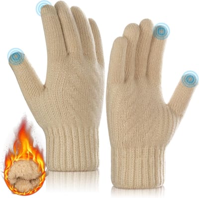 Winterhandschoenen voor heren en dames, touchscreen handschoenen, warme fleece gevoerde thermohandschoenen voor skiën en wandelen
