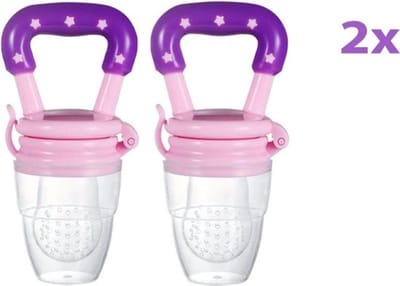 2 Stuks Baby Fruitspeen Siliconen - Speen - Kinderen - Roze – Baby Fruitspeen Set – Roze Siliconen – Veilige Voeding voor Baby's – Gemakkelijk te Reinigen – Vers Fruit – Set van 2 – Baby Speen – Kindvriendelijk
