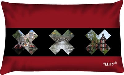 Sierkussen - Buitenkussen Amsterdam Drie Kruizen Grachten Dutchies Waterafstotend Gemeentewapen