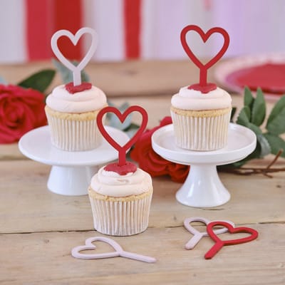 Ginger Ray - Be mine - Cupcake toppers (6 stuks) - Valentijnsdag versiering - Valentijnsdag cadeau - valentijnsdag