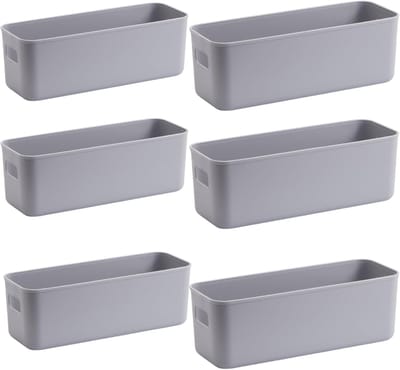 Famanu – Kunststof opbergmand met handgrepen, 28 x 10 x 11 cm, organizer voor keuken en badkamer