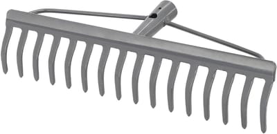 Metalen kam 410mm met 16 tanden voor bladeren en grind