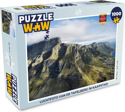 Puzzel Luchtfoto van de Tafelberg in Kaapstad - Legpuzzel - Puzzel 1000 stukjes volwassenen