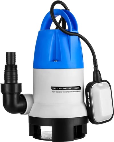 Aura® Dompelpomp Vuil Water en Schoon – Dweilpomp – Gemakkelijk en Praktisch – Waterpomp Elektrisch - Blauw - 17cm x 16cm x 33cm