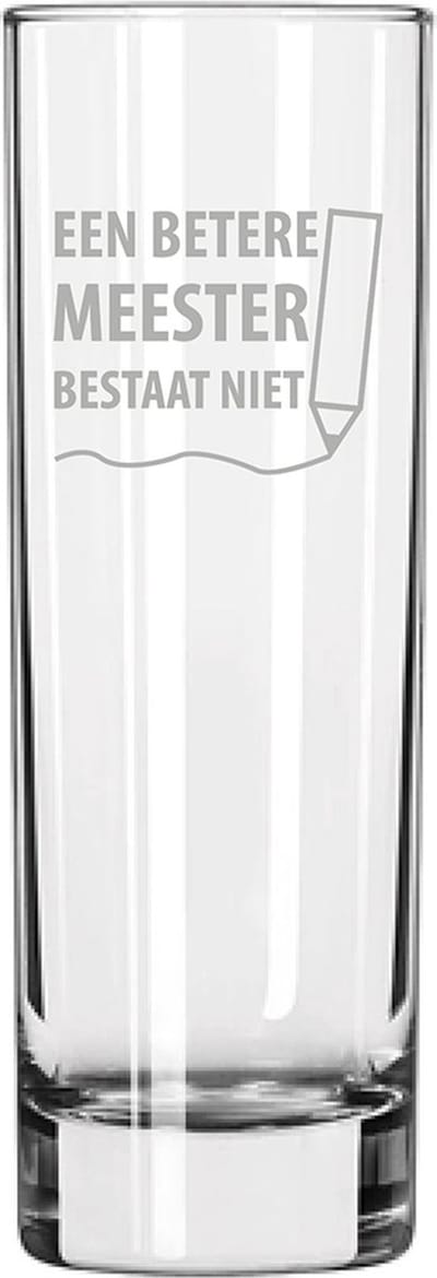 Gegraveerde longdrinkglas 22cl een betere meester bestaat niet