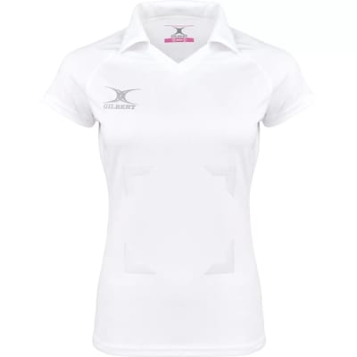 Gilbert Netball Eclipse Hook and Loop Shirt Girls - 5 - 6 Yrs - Wit