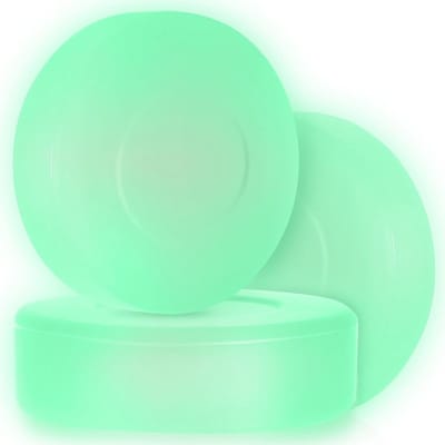 Lichtgevende ijshockeypucks voor training en wedstrijden - 3 stuks zelfoplichtend, hoge stabiliteit en lage wrijving, ideaal voor sporters en teams