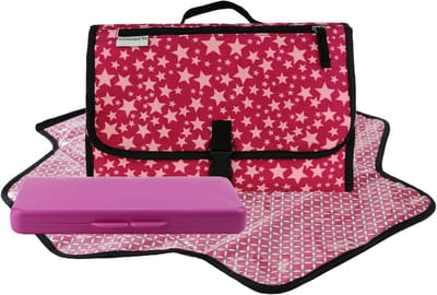 Draagbaar Luiertasje - Reisset luiers - Baby verzorgen - Waterdichte organizer - 30 x 22 cm - Roze