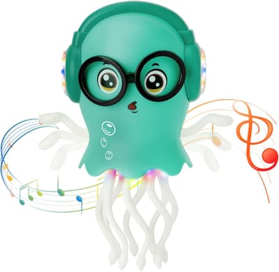 Interactieve Dansende Jellyfish Speelgoed voor Baby's met Licht en Geluid, Perfect voor Tummy Time en Crawlen, Leuke Octopus Speelgoed voor Jongens en Meisjes