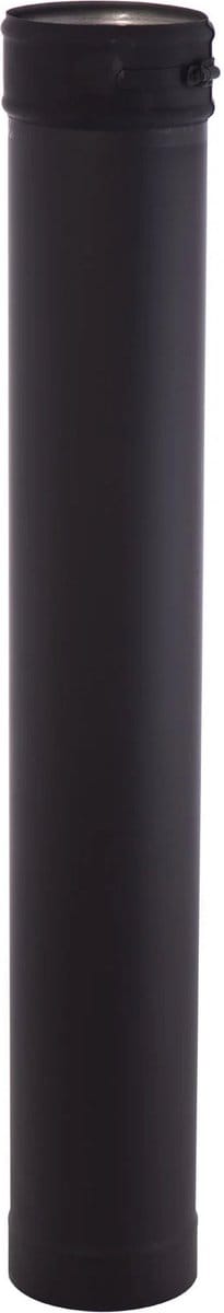 Kachelpijp 1000mm Ø150 1mm zwart.