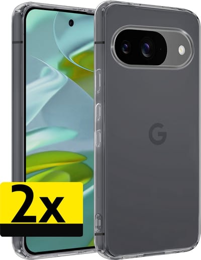Hoesje - 2 Stuks - Geschikt voor Google Pixel 10 - Sterk & Shockproof - Case Siliconen - Back Cover - Telefoon Hoes - Telefoonhoesjes - Transparant