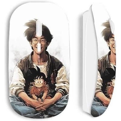 Draadloze muis - MANIACASE - Akira Toriyama Goku - Wit - Geleverd met USB-ontvanger - Kind
