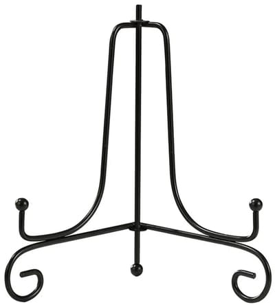 WiseGoods Premium Bordenstandaard 25CM Metaal - Boekenstandaard Zwart - Voor Sierborden / Boeken En Kookboeken - Display Houder