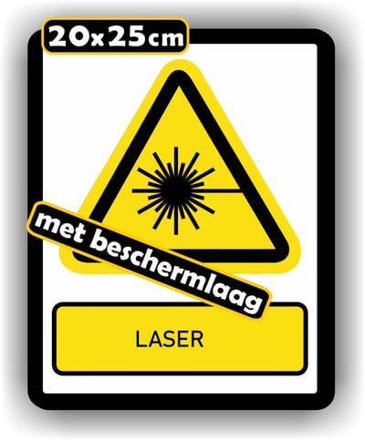 Jerma - Laser straal - Sticker - 20 x 25 cm - ISO norm - Zelfklevend - Weerbestendig - Vinyl