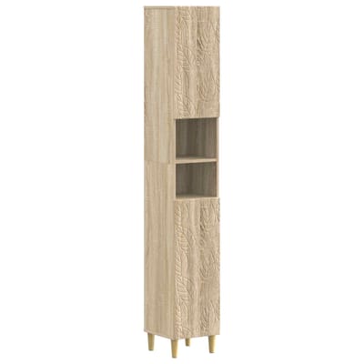 vidaXL - Badkamerkast - met - Open - Plank - DELFT - Sonoma - Eiken - 30 - x - 31 - x - 190 - cm