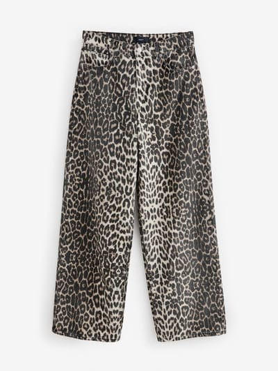 Next - Dames - Jeans met wijde pijpen - Dierenprint