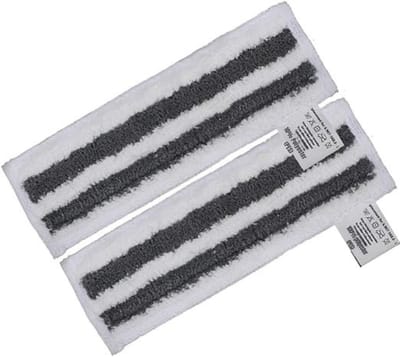 QIN® Stoomdweil - Stoomreinigers - Stoommop - Microvezeldoeken van Hoge Kwaliteit - Wit - 41cm x 18cm x 5cm