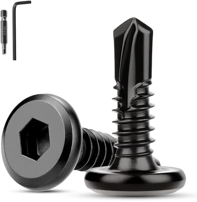 Set van 60 RVS zelftappende schroeven M5.5 x 16 mm met inbussleutel en schroevendraaier voor diverse toepassingen