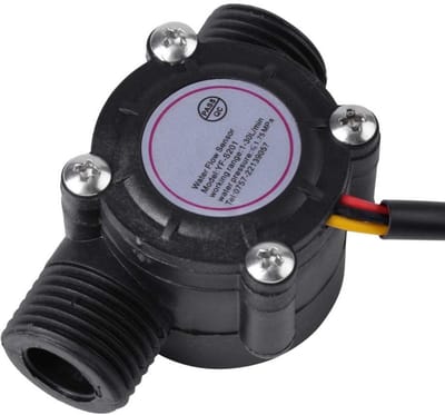 Dailygoody - High Precision G1/2 Flow Meter - Water Flow Sensor - Betrouwbaar in gebruik - Zwart - Hall Effect Sensor - Ideaal voor waterverbruikmetin
