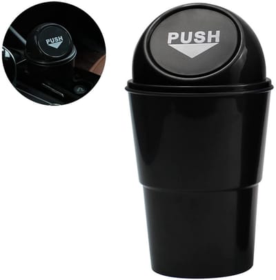 Dailygoods- Prullenbak waterdicht - Prullenbak voor in de auto - Kunststof afvalbak - Kleine prullenbak - Afvalbak voor bekerhouder - Makkelijk schoon te maken