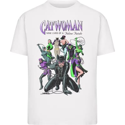 Dames-T-shirt Merchcode Catwomen Feline Fatale
