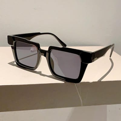 Regenboog Vierkante Zonnebril UV400 Vintage Luxe Designer Punk Hip Hop Kleurrijke Tint voor Vrouwen Mannen
