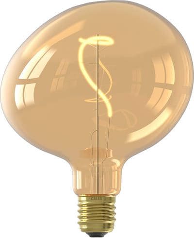 Calex Pebble LED Lamp - E27 - Filament - Goud - Warm Wit Licht - Dimbaar