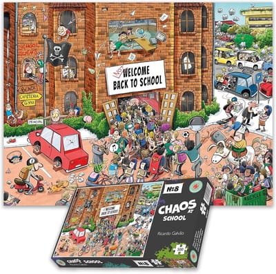 Puzzel 500 Stukjes - Educatieve Puzzel - Vrije Tijd - Gedetailleerd Cartoondesign - 41 x 19 x 3 cm - Multicolor