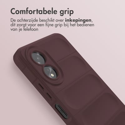 imoshion Hoesje - Geschikt voor Oppo A18 / Oppo A38 - EasyGrip Backcover - Aubergine