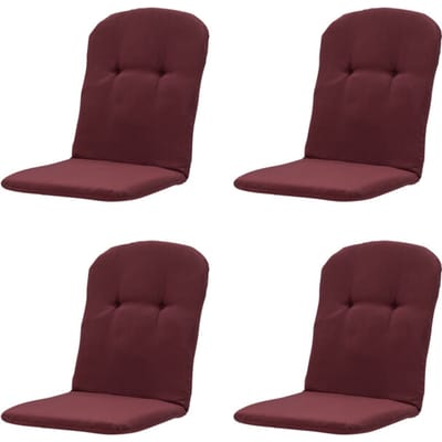 Madison - Kuipstoelkussen Hoge Rug Panama bordeaux - Ca. 96x45 cm - Set van 4