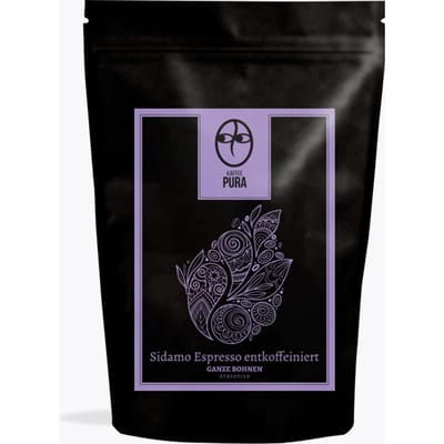 Kaffee Pura Sidamo Espresso Bio cafeïnevrij 250g