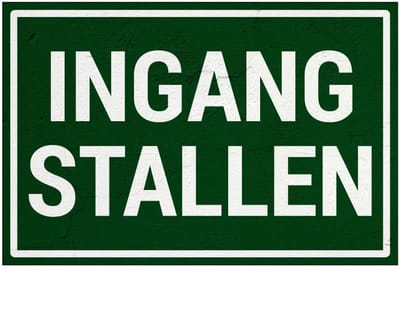 Ingang stallen bord | Sign Again materiaal | 45 x 30 cm